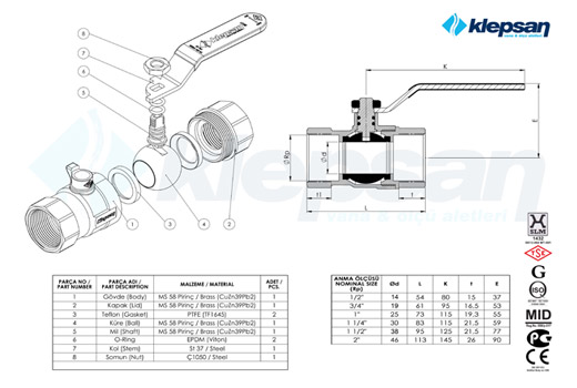 Küresel Vana PN40